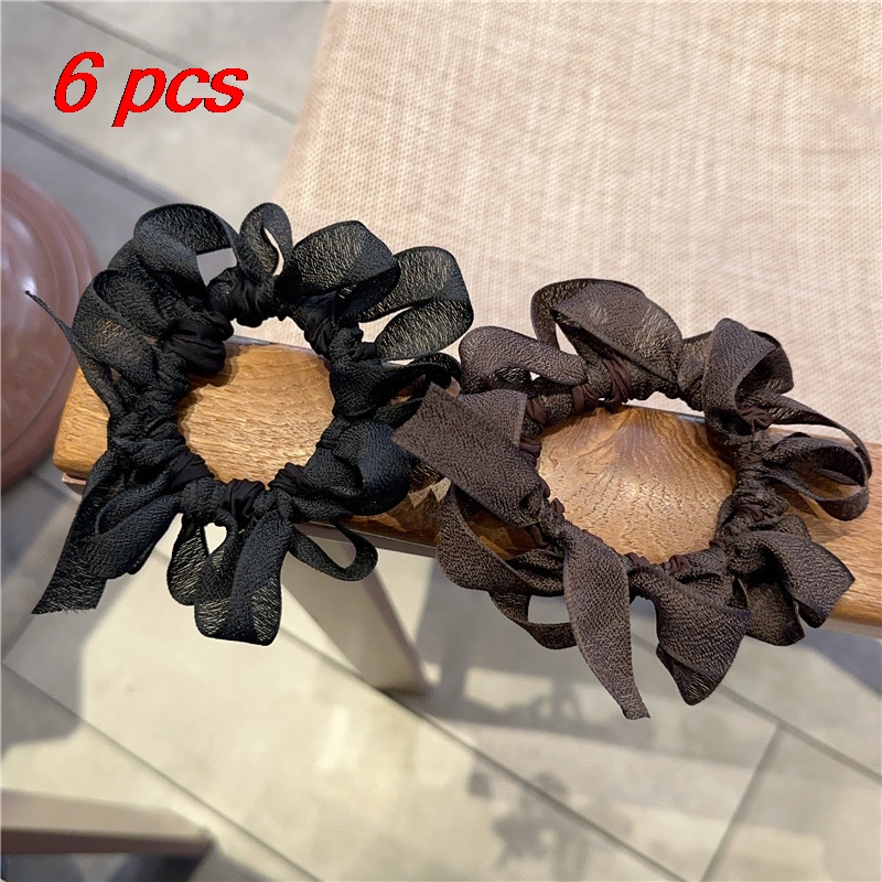 Hair Net Invisible - 6 adet kadın saç Scrunchies seti