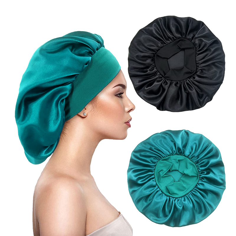 Hair Care Women - 2 adet/grup kadın saten katı boneler