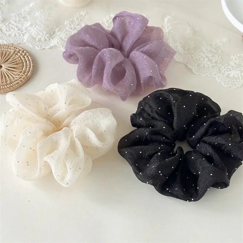 Hair Net Invisible - Moda Rhinestone Örgü Saç Bandı Şifon