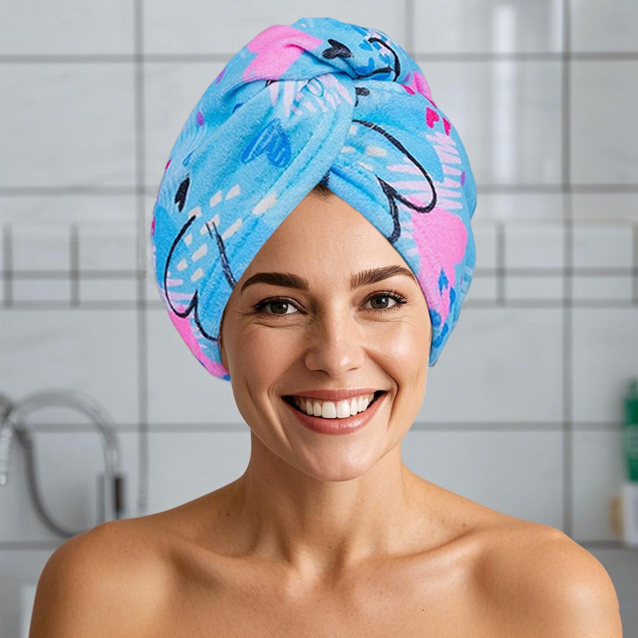 Yüksek Emici Baskılı Saç Havlu - Hair Turban Towel incelemesi ve fiyatı
